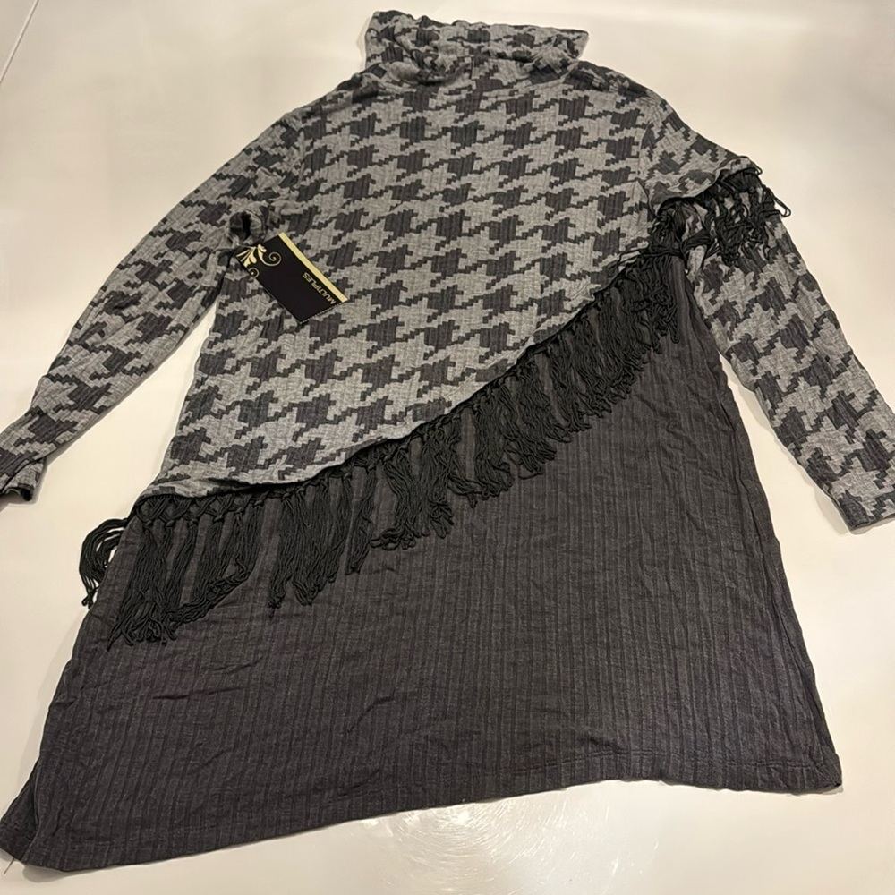 Multiples Clothing Company long soft and comfy shirt with fringe.